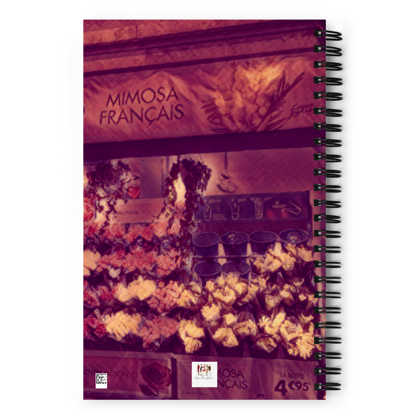 Spiral Dot Grid Notebook (Roses)